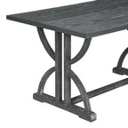 Ensemble de table à manger rectangulaire rétro 6 pièces pour 6 personnes