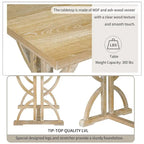 Ensemble de table à manger rectangulaire rétro 6 pièces pour 6 personnes