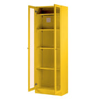 Meuble en métal jaune de 70 pouces avec portes à la française