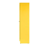 Meuble en métal jaune de 70 pouces avec portes à la française