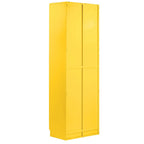 Meuble en métal jaune de 70 pouces avec portes à la française