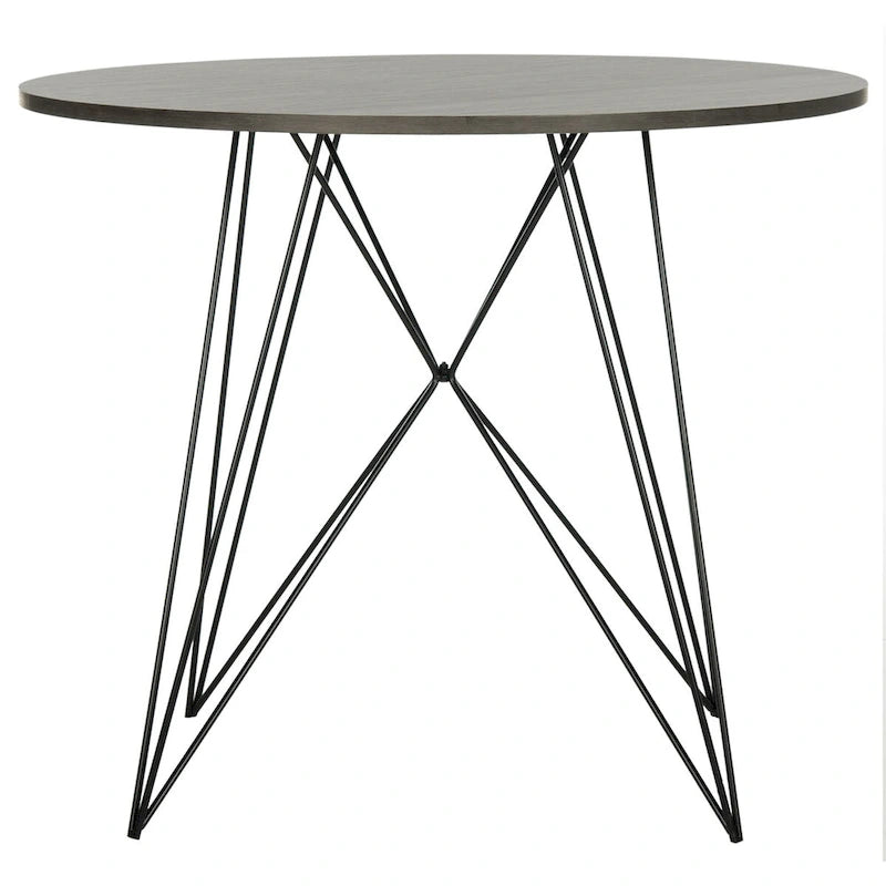 Table à manger ronde gris foncé/noir - 35,4 x 35,4 x 29,5