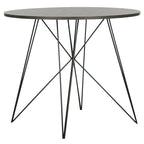 Table à manger ronde gris foncé/noir - 35,4 x 35,4 x 29,5