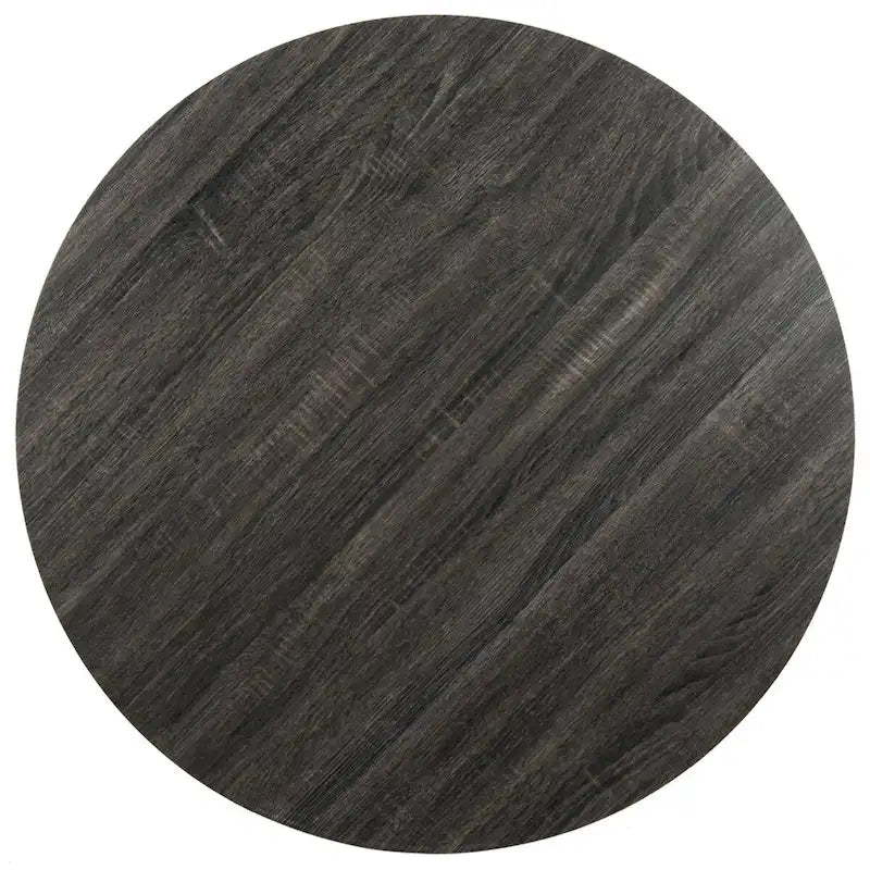 Table à manger ronde gris foncé/noir - 35,4 x 35,4 x 29,5
