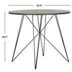 Table à manger ronde gris foncé/noir - 35,4 x 35,4 x 29,5